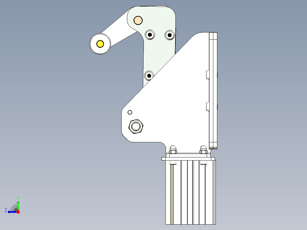 重型卧式阻挡器右视图