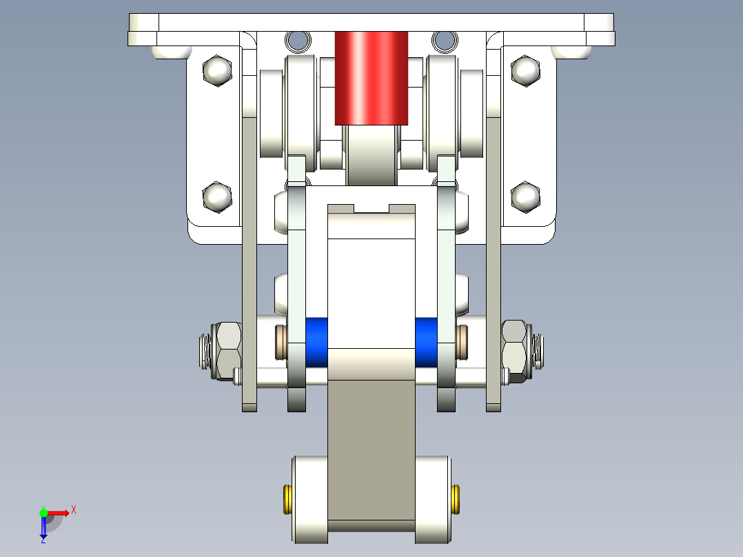 重型卧式阻挡器俯视图