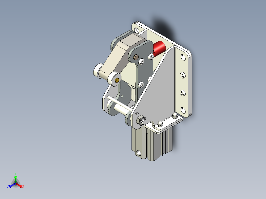 重型卧式阻挡器正等轴测图