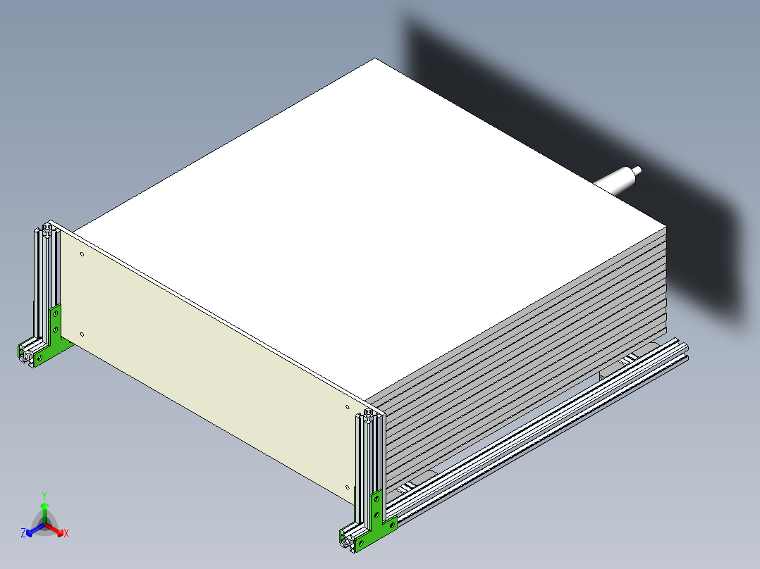 激光器新支架正等轴测图