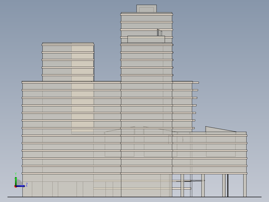 房子、建筑(176)左视图