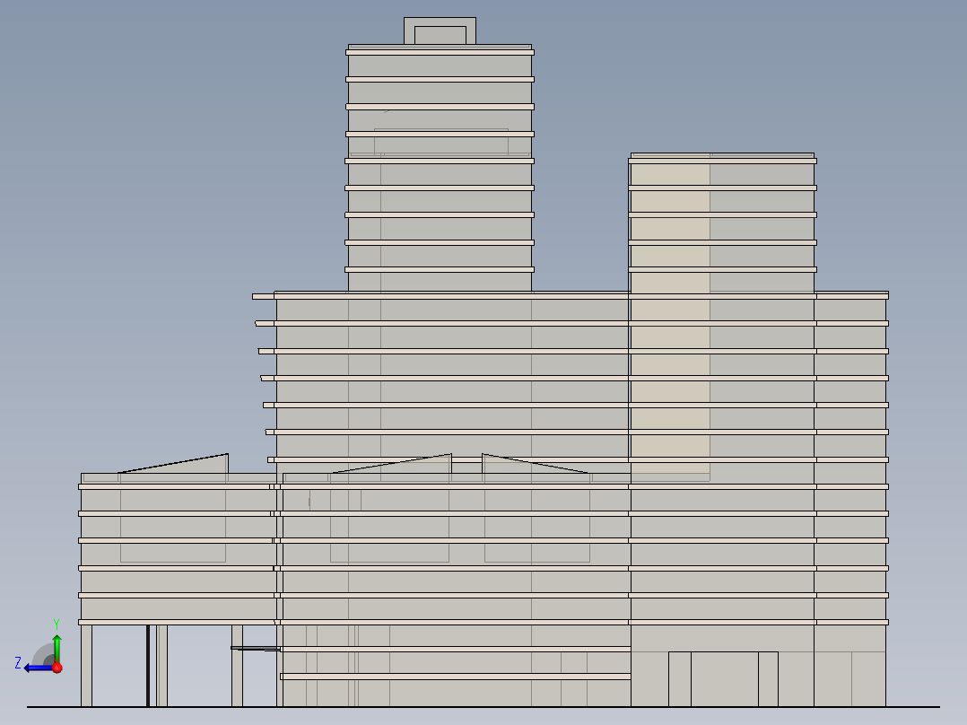 房子、建筑(176)右视图