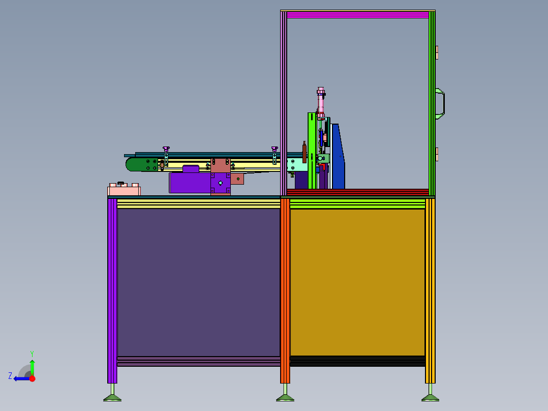 玻璃纤维软管输送切断装置右视图