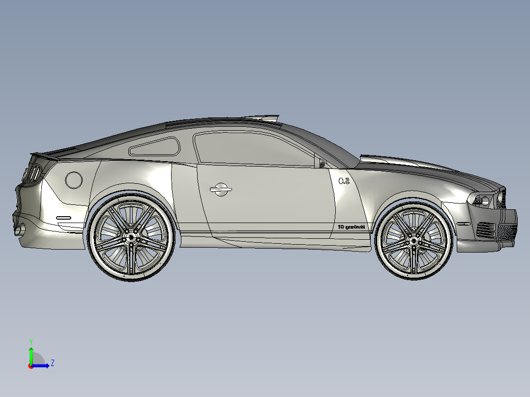 A3004175-福特野马 - 表面左视图