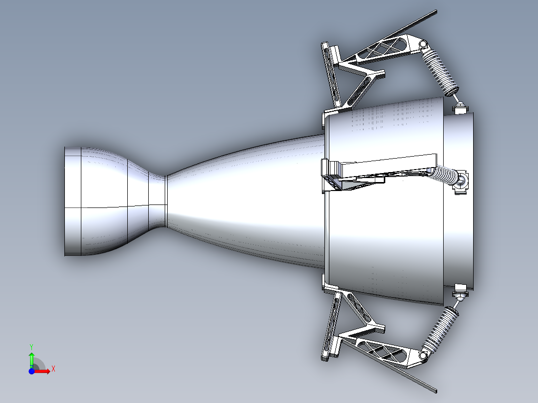 B3004643-仿生变型火箭喷嘴前视图