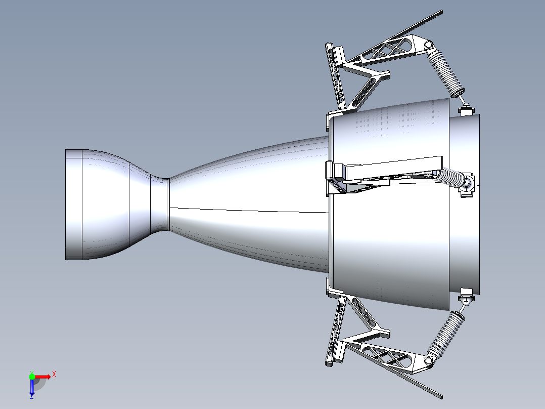 B3004643-仿生变型火箭喷嘴俯视图