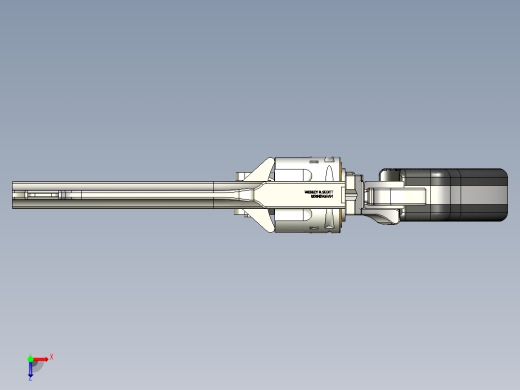 手枪左轮冲锋枪老式狙击步枪设计3D图纸webley-revolver-38-mark-4 INV STP IGS俯视缩略图