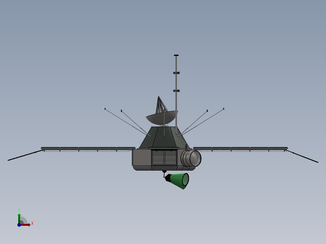 Mariner-4 的卫星前视图