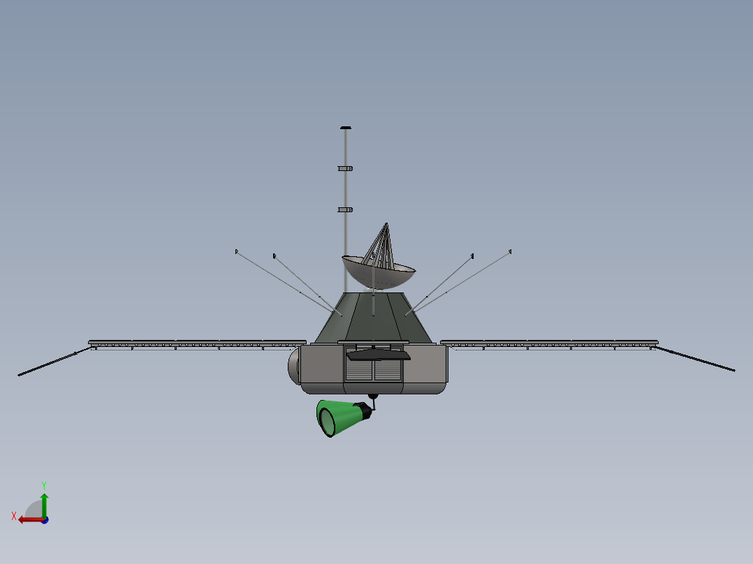 Mariner-4 的卫星后视图