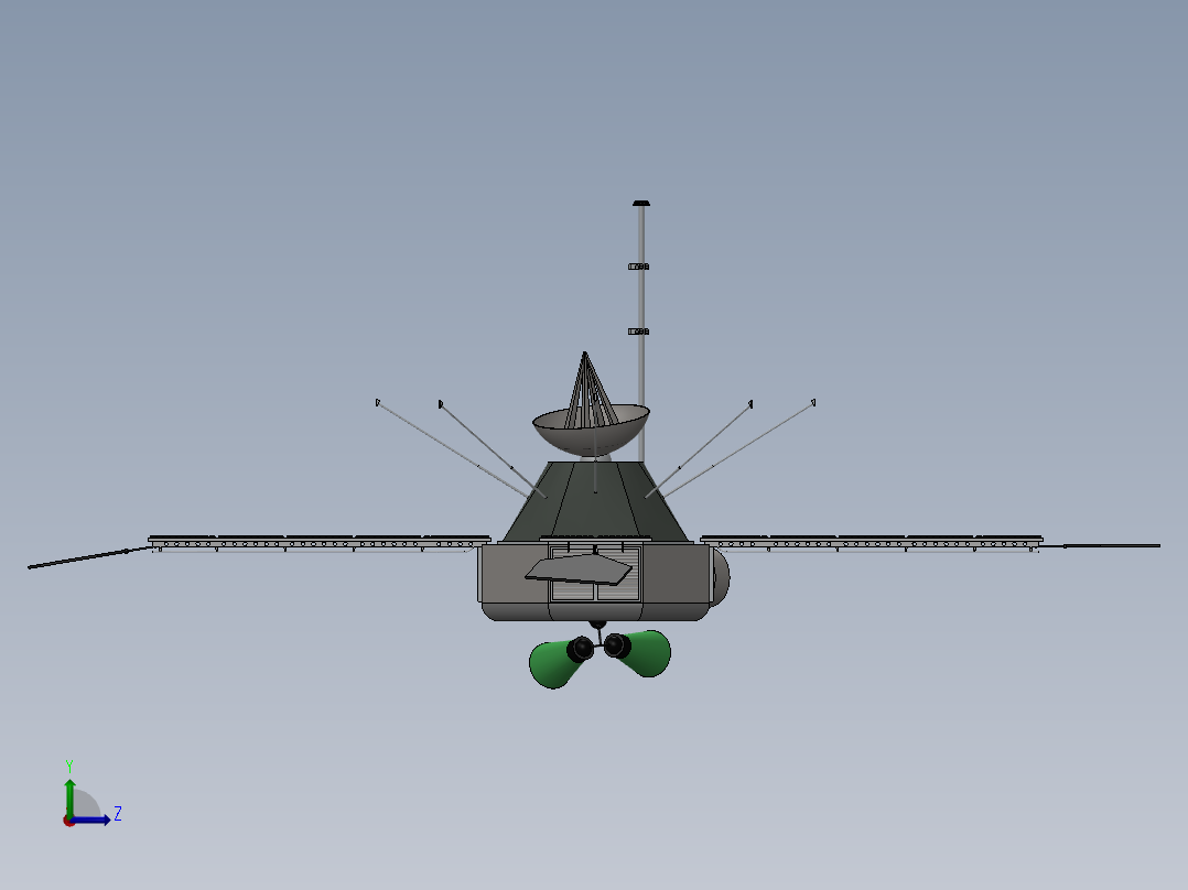 Mariner-4 的卫星左视图