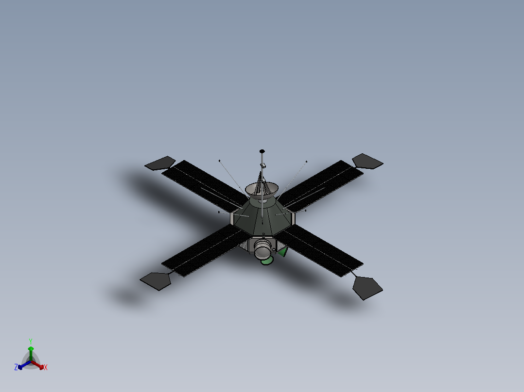 Mariner-4 的卫星正等轴测图