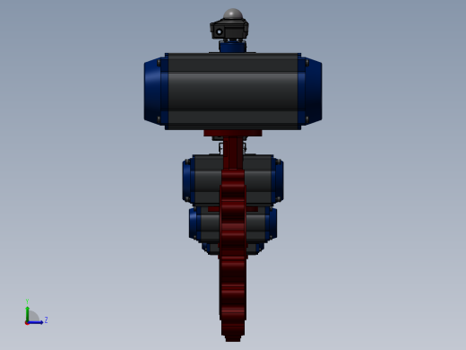 4款PN10凸耳蝶阀模型左视缩略图