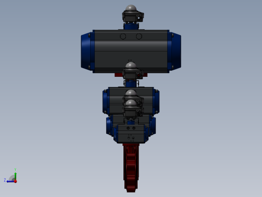 4款PN10凸耳蝶阀模型右视缩略图