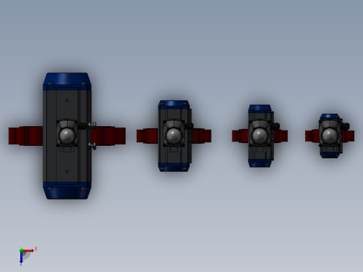 4款PN10凸耳蝶阀模型俯视缩略图