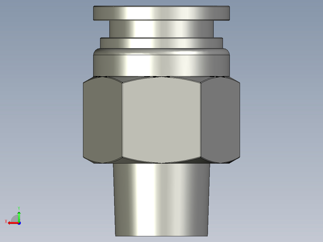 SSC螺纹直通管接头SSC08-01step后视图