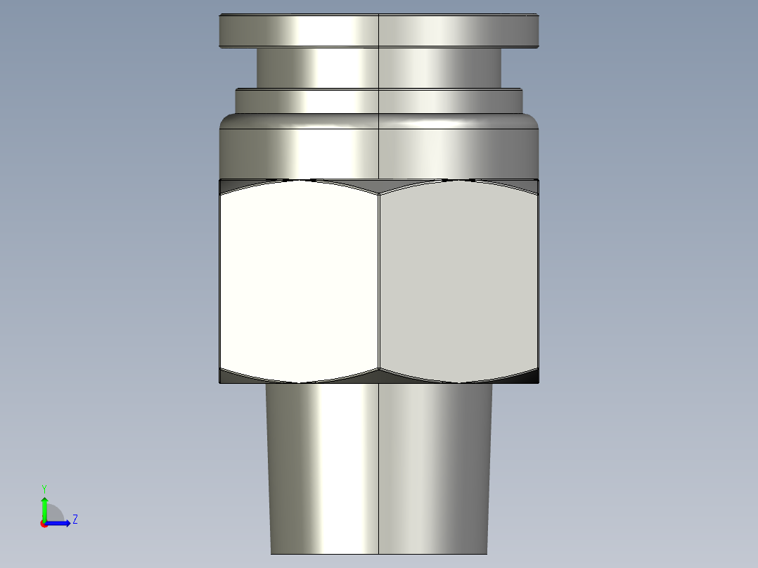 SSC螺纹直通管接头SSC08-01step左视图