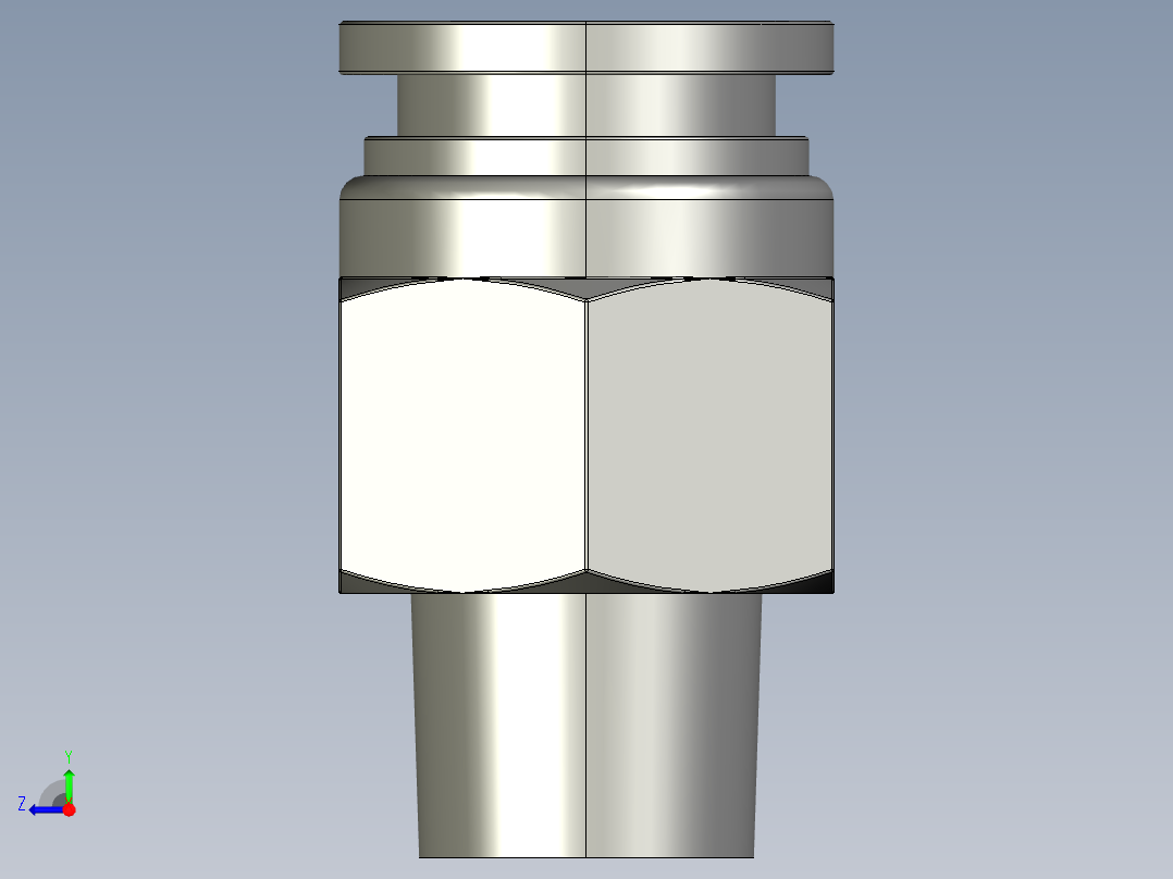 SSC螺纹直通管接头SSC08-01step右视图