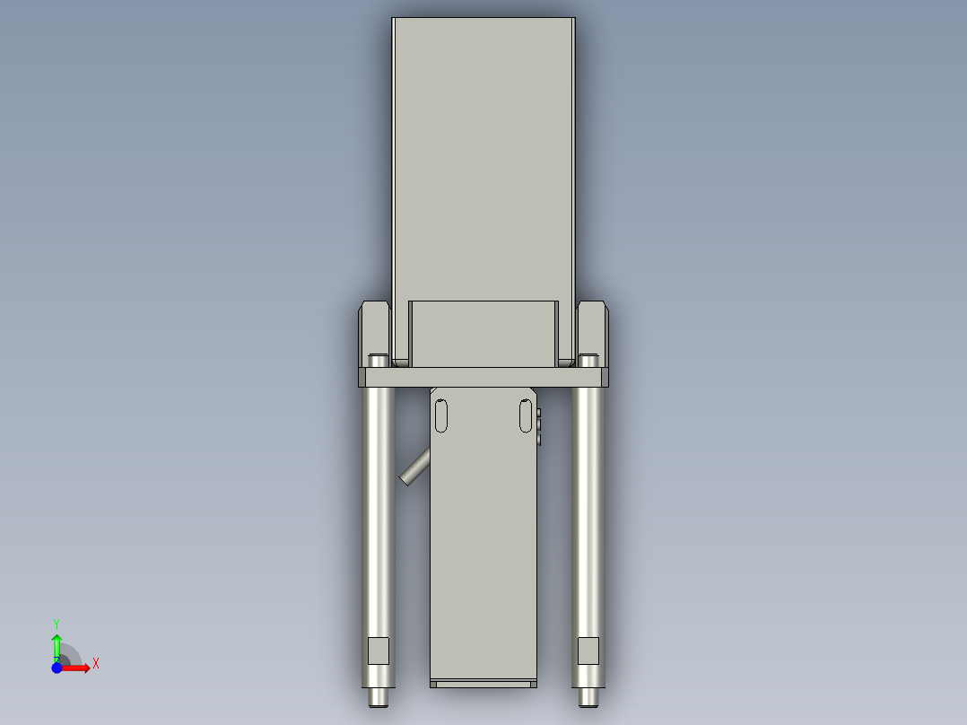 废料组件前视图