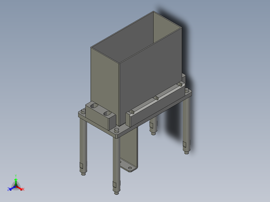 废料组件正等轴测图