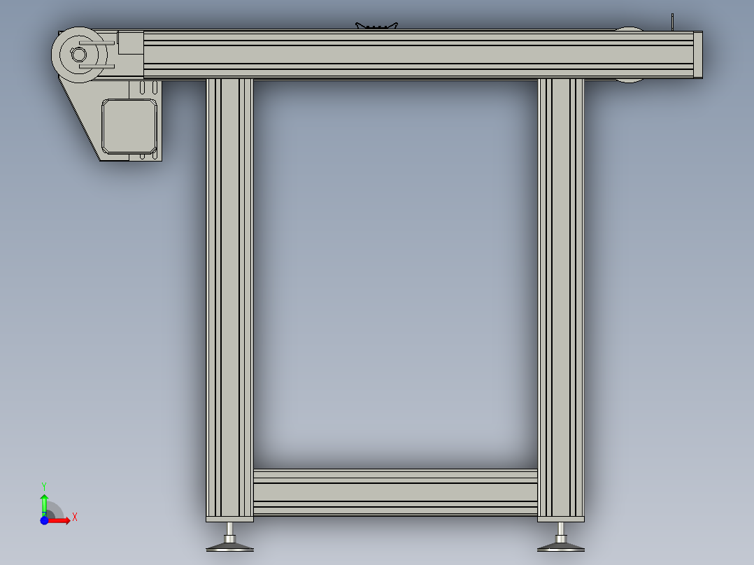 新模块灯传送带总装前视图