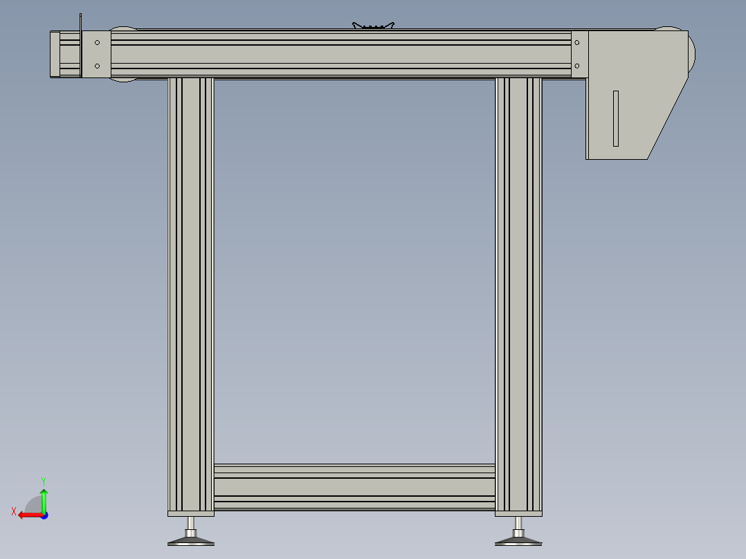 新模块灯传送带总装后视图