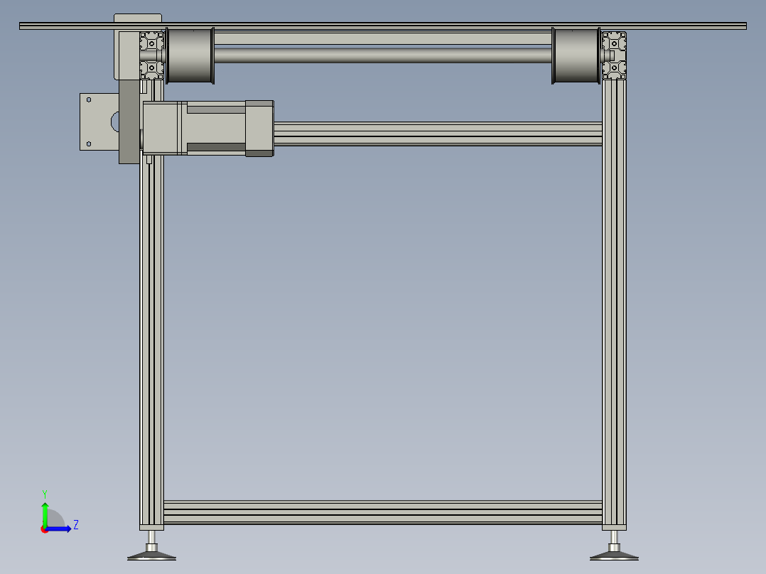 新模块灯传送带总装左视图