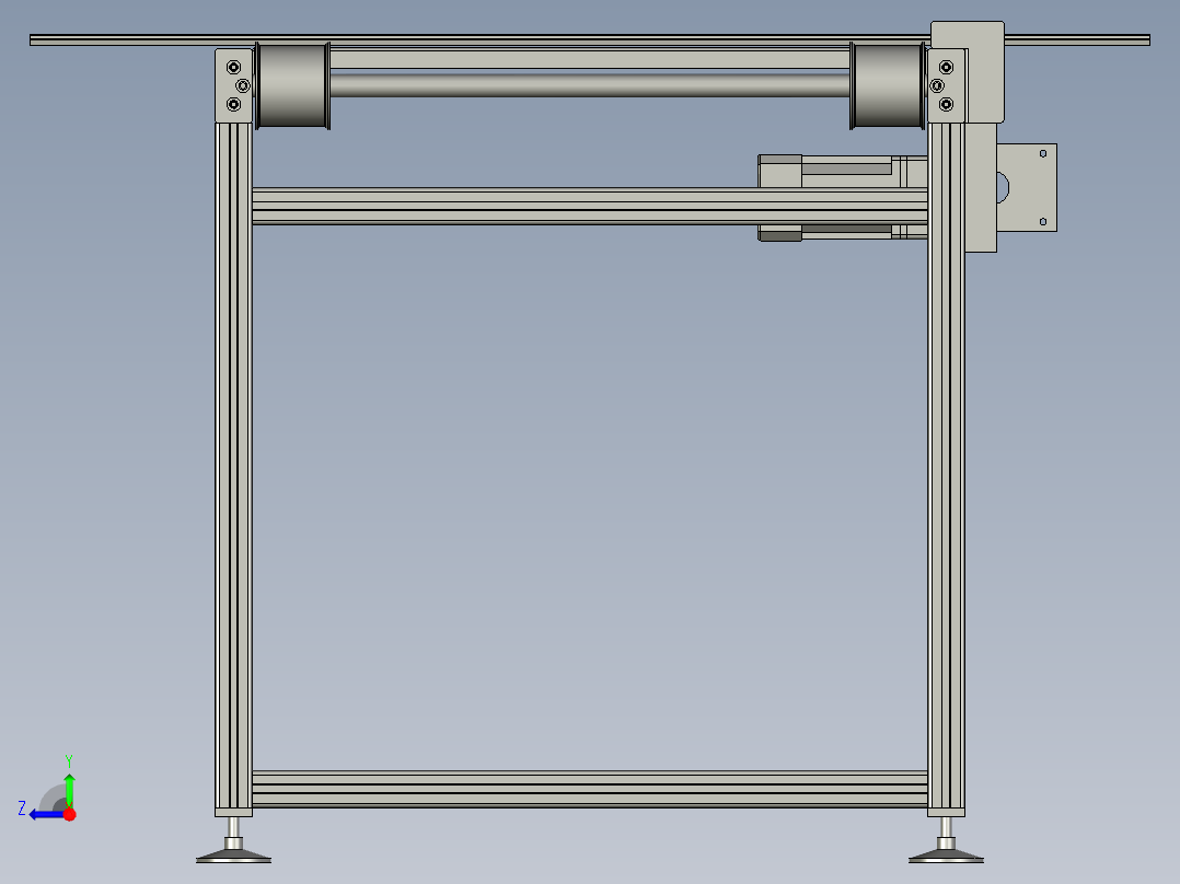 新模块灯传送带总装右视图