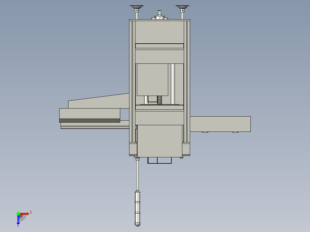 X小型上料机俯视图