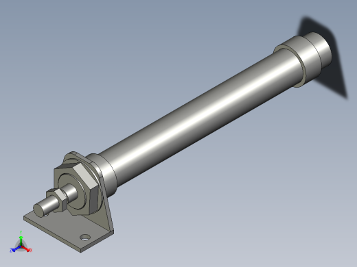 PK-KX气缸CM2L25-150-AT正等轴测缩略图
