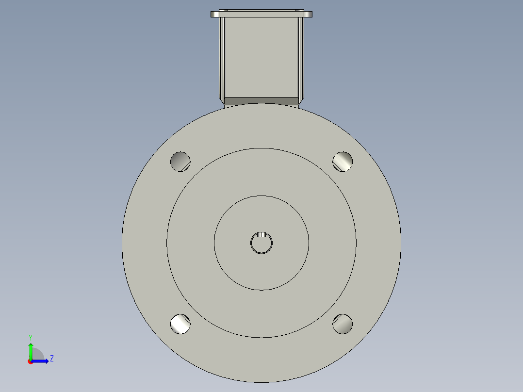 机座不带底脚端盖有凸缘(TK)63M左视图