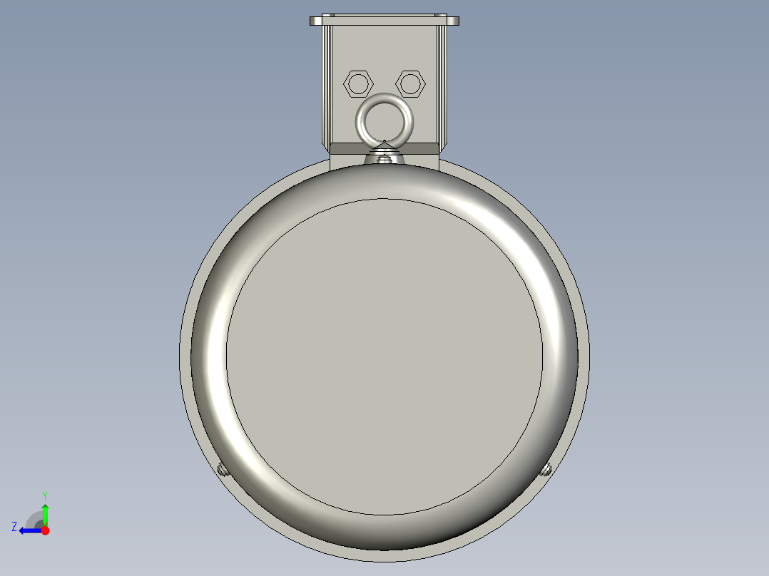 机座不带底脚端盖有凸缘(TK)63M右视图