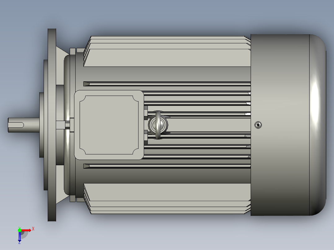 机座不带底脚端盖有凸缘(TK)63M俯视图