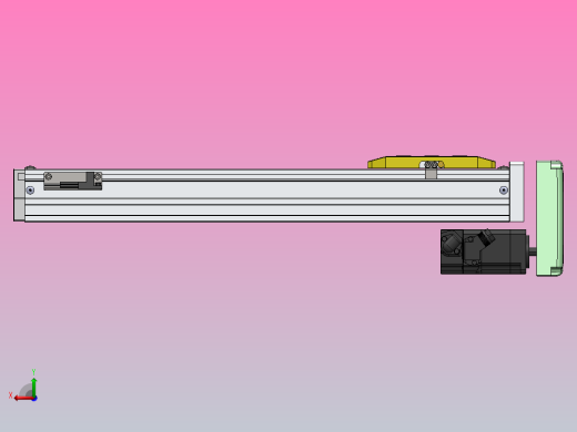 内嵌式螺杆 GTH5-100W伺服[GTH5-L2-300-BM-Y100W-C1-N]丝杆滑台模组安川马达后视缩略图
