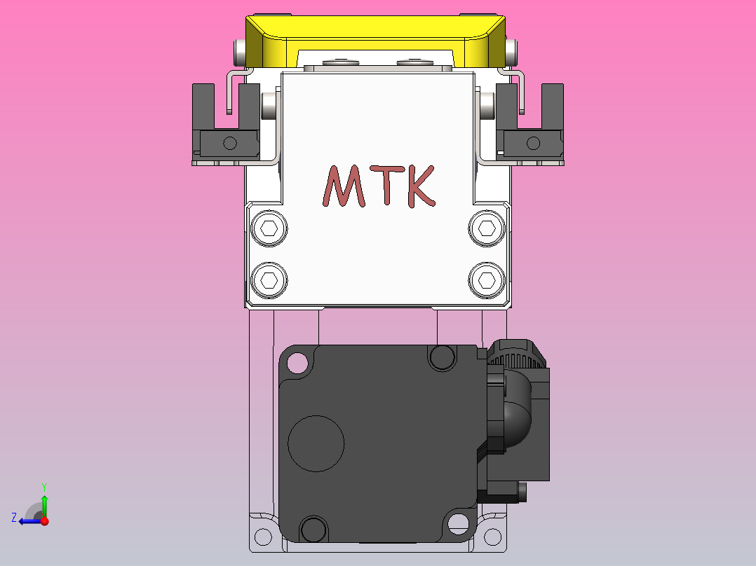 内嵌式螺杆 GTH5-100W伺服[GTH5-L2-300-BM-Y100W-C1-N]丝杆滑台模组安川马达右视图