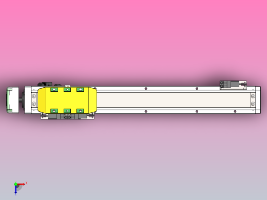 内嵌式螺杆 GTH5-100W伺服[GTH5-L2-300-BM-Y100W-C1-N]丝杆滑台模组安川马达俯视缩略图