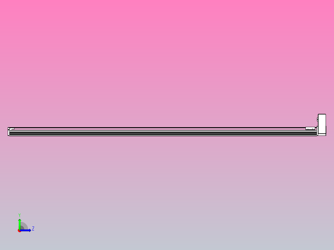 皮带直线轴半封闭可选导轨TPA-HNB-85S-90-L2450-LU-C-P20-N3左视图