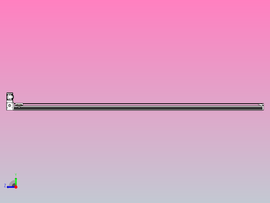 皮带直线轴半封闭可选导轨TPA-HNB-85S-90-L2450-LU-C-P20-N3右视图