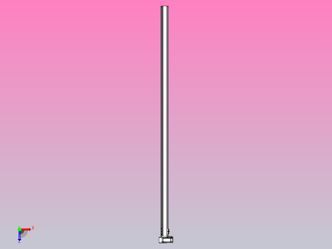 皮带直线轴半封闭可选导轨TPA-HNB-85S-90-L2450-LU-C-P20-N3俯视图