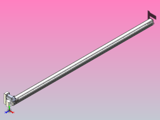 皮带直线轴半封闭可选导轨TPA-HNB-85S-90-L2450-LU-C-P20-N3正等轴测缩略图