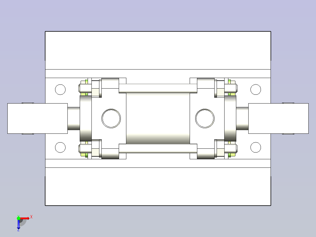 SMC双头气缸CA2WL50-25(0_0_0)俯视图