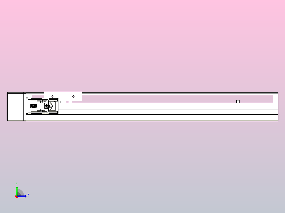 MTH12标准螺杆滑台[MTH12-L#-400-BL-P10-C3]左视图