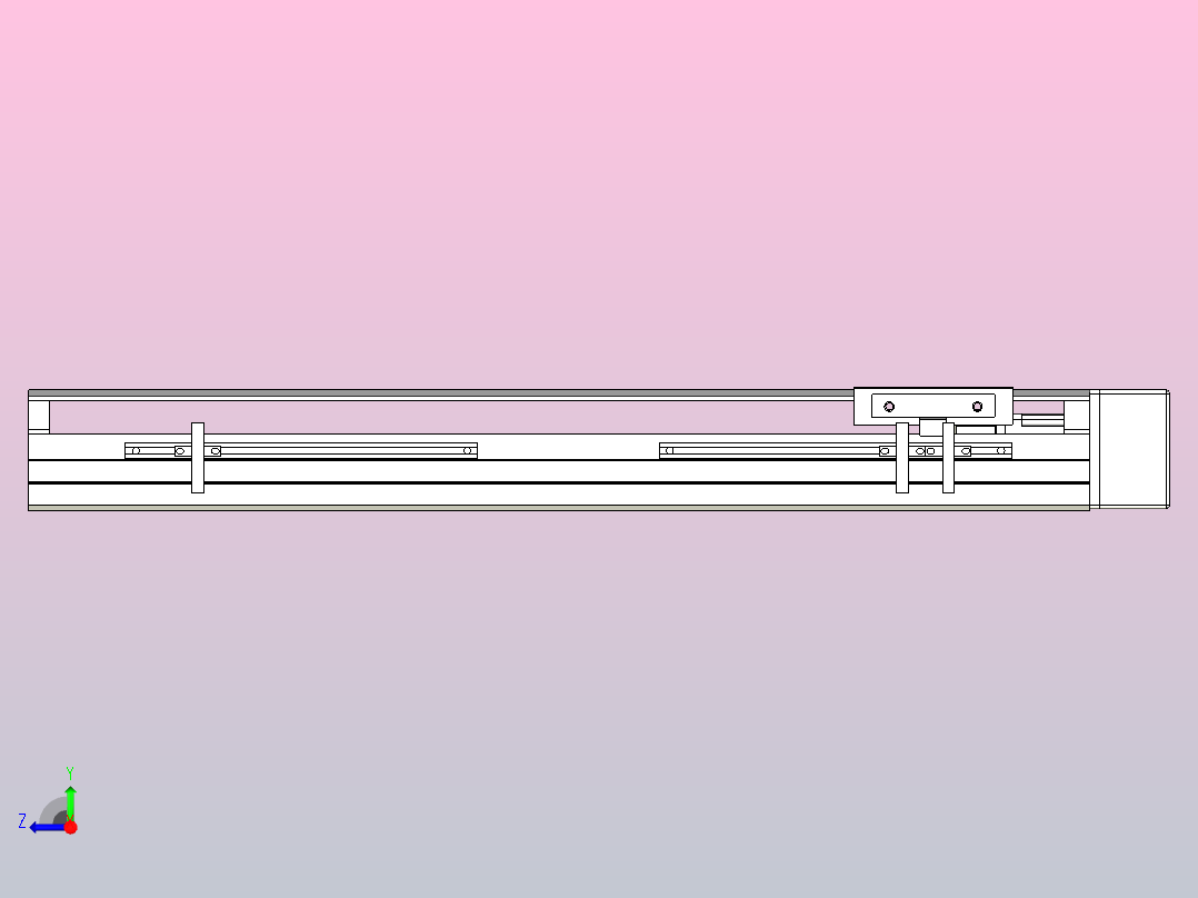 MTH12标准螺杆滑台[MTH12-L#-400-BL-P10-C3]右视图