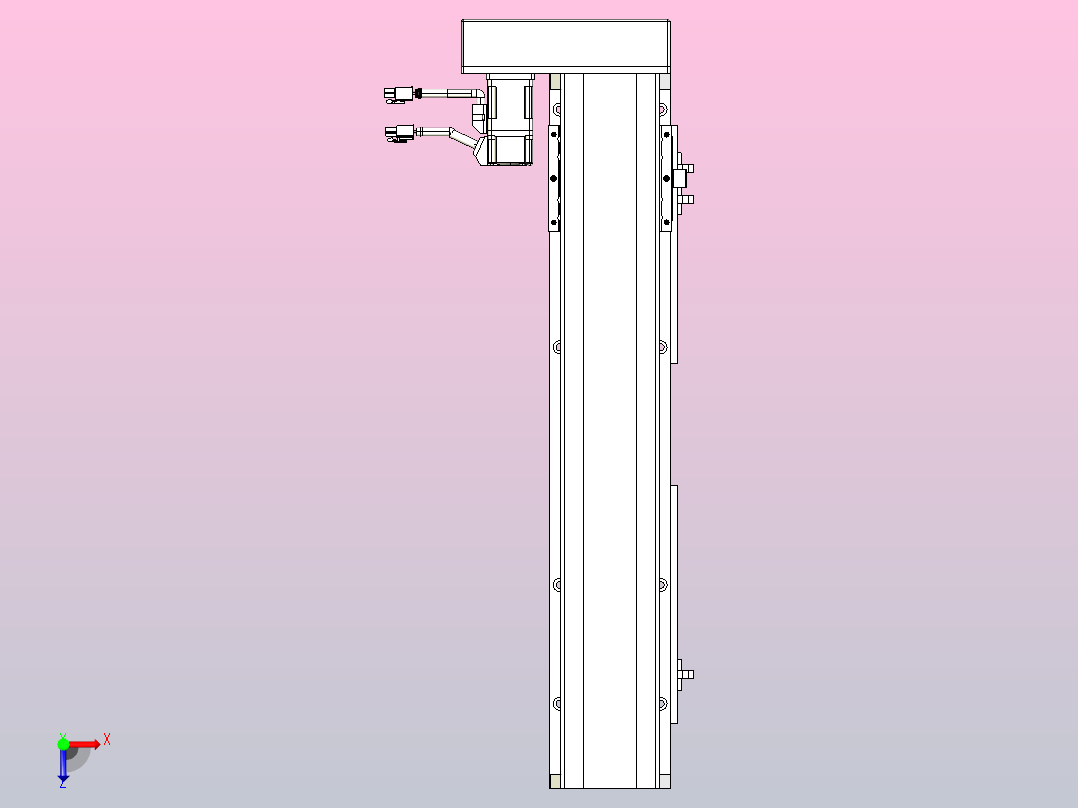 MTH12标准螺杆滑台[MTH12-L#-400-BL-P10-C3]俯视图