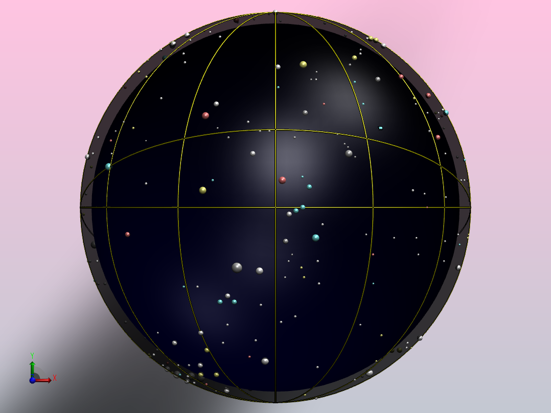 星际地球仪前视图