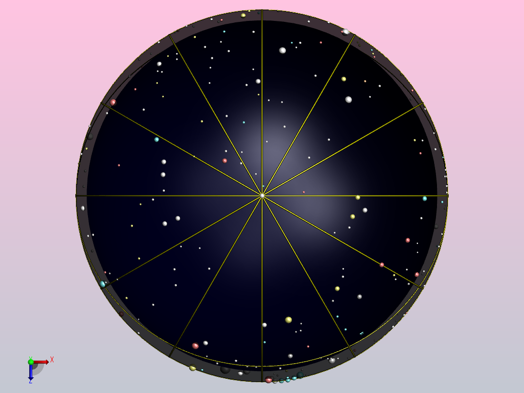 星际地球仪俯视图