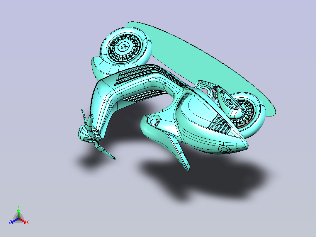 A0005162-Vespa 装饰品摩托车模型主视图