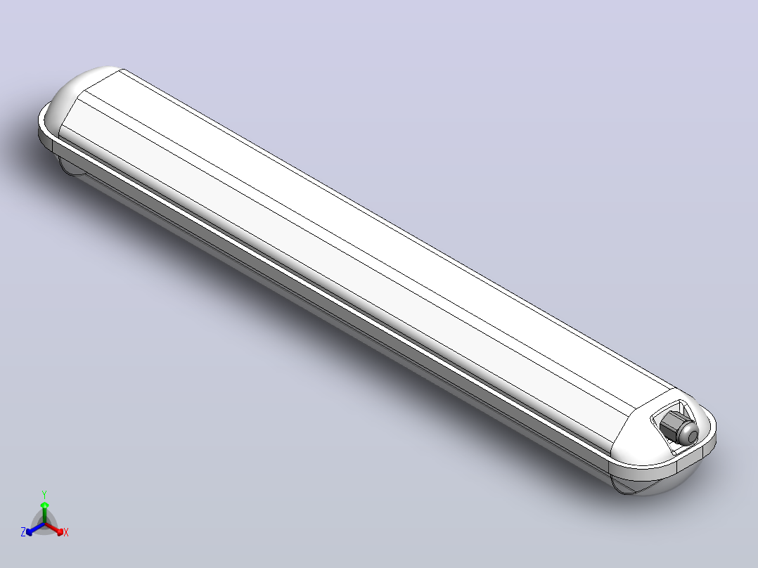 密封式 LED 灯具防尘模块 Sylvania正等轴测图