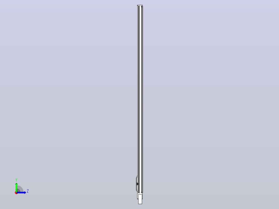 伺服电机集成皮带传动直线执行器TPA-OCB-140-256-L3850-MR-P75-N3左视图