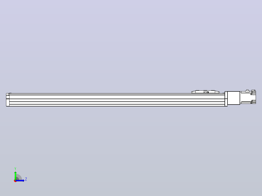 滚珠丝杠直线轴内置导轨TPA-GCR-80-1610C-L850-M-M40-N3左视图
