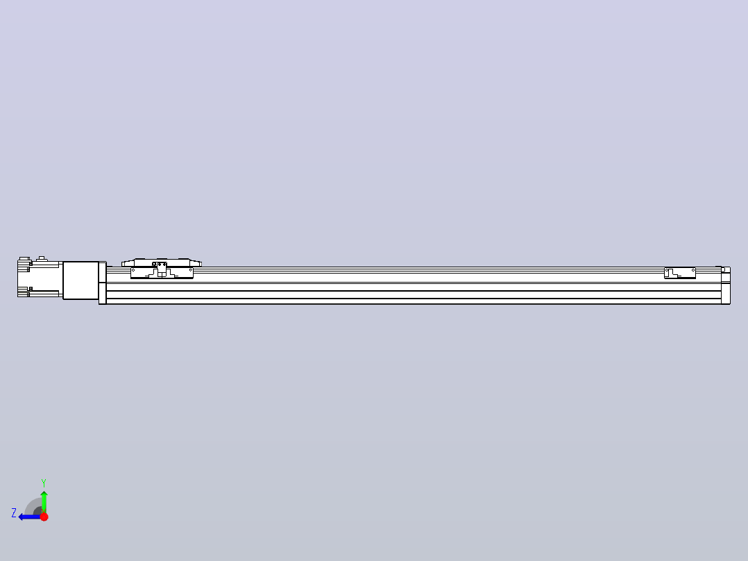 滚珠丝杠直线轴内置导轨TPA-GCR-80-1610C-L850-M-M40-N3右视图
